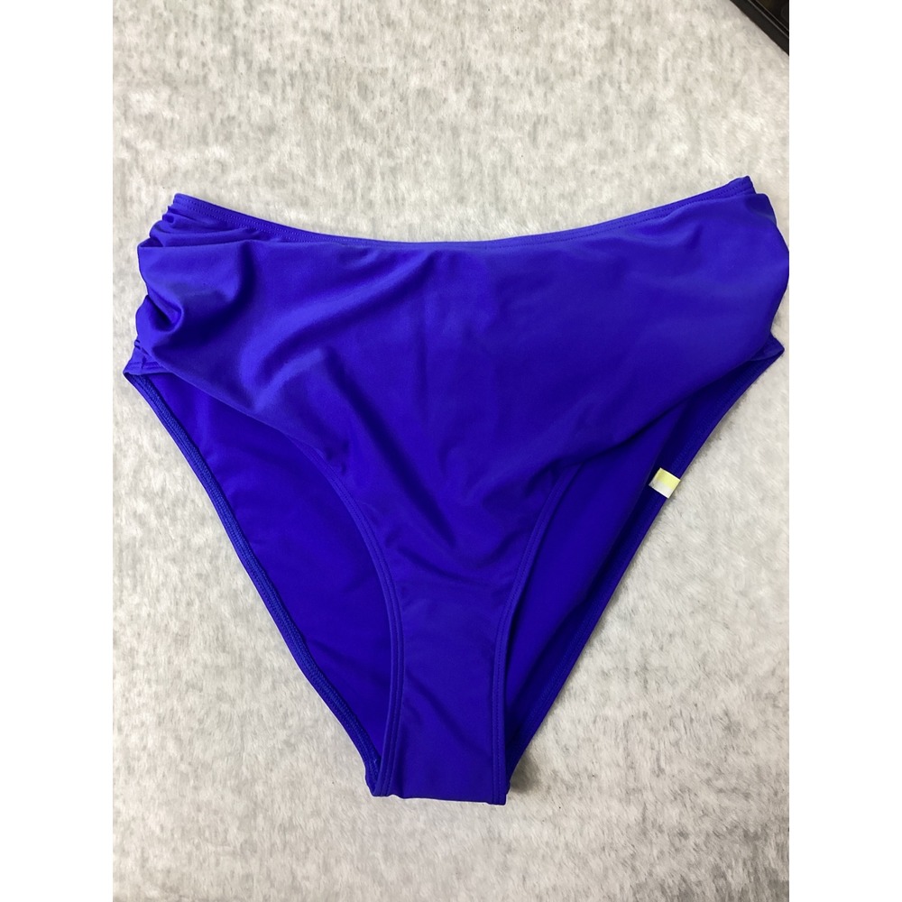 Summersalt Women Royal Blue High Waisted Ruched Bikini Swim Bottom Size 6 NWOT‎